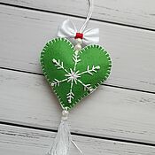 Сувениры и подарки handmade. Livemaster - original item Christmas tree toy in the shape of a heart.. Handmade.