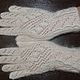OPENWORK KNITTED DOWNY WHITE goat down GLOVES. Gloves. KOZAmoDA (kozamoda) (kozamoda). My Livemaster. Фото №5