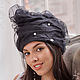 Turban hat hijab of silk tafette with fatin and beads. Turban. TURBAN SVS. Online shopping on My Livemaster.  Фото №2