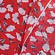 Плательная ткань красного оттенка с цветами. Арт. 94с25-6. Ткани. Ткани из Флоренции. Ярмарка Мастеров.  Фото №5