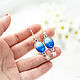 Серьги Blue shining (синее сияние). Серьги классические. Djayajewel. Ярмарка Мастеров.  Фото №4