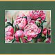 Order Painting for interior Pink peonies (flowers green pink). Pastelena. Livemaster. . Pictures Фото №3