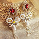 Embroidered Angelica earrings. Wedding earrings, Earrings, Krasnodar,  Фото №1