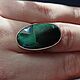 Ring: Ring with malachite 'Silk ribbon', silver. Rings. EdGems jewerly. Online shopping on My Livemaster.  Фото №2