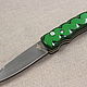 Automatic folding knife NS-5 (G-10, cast damask). Knives. zlathunter. Online shopping on My Livemaster.  Фото №2