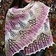 Openwork knitted shawl spokes Tenderness, Shawls, Borskoye,  Фото №1