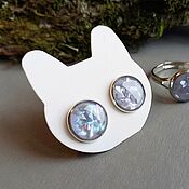 Украшения handmade. Livemaster - original item Ring and earrings with mother of pearl.Gray shade, baby. Handmade.