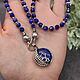 Natural lapis lazuli necklace with 'Starry Night' pendant'. Necklace. naturalkavni. My Livemaster. Фото №4