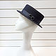 Order Hat Boater. Color graphite. Exclusive HATS. LANA ANISIMOVA.. Livemaster. . Hats1 Фото №3