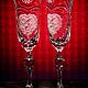 Заказать Подарок молодоженам. Хрустальные бокалы. Подарок на свадьбу. Glass-Deco | Gift. Ярмарка Мастеров. . Бокалы свадебные Фото №3