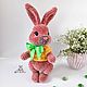Toy Easter Bunny Caramel knitted plush toy rabbit. Stuffed Toys. vyazunchiki-lz (vyazunchiki-lz). My Livemaster. Фото №5