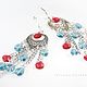 Серьги "Летний дождь" sky topaz кварц, рубелит, серебро 925. Серьги классические. Татьяна Петренкофф (Elegance&Style). Ярмарка Мастеров.  Фото №6