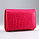 Women's wallet with a coin holder made of genuine crocodile leather IMA0216C35, Wallets, Moscow,  Фото №1