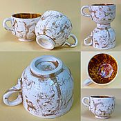 Посуда handmade. Livemaster - original item Mugs and cups: Tea together, 300 ml. Handmade.