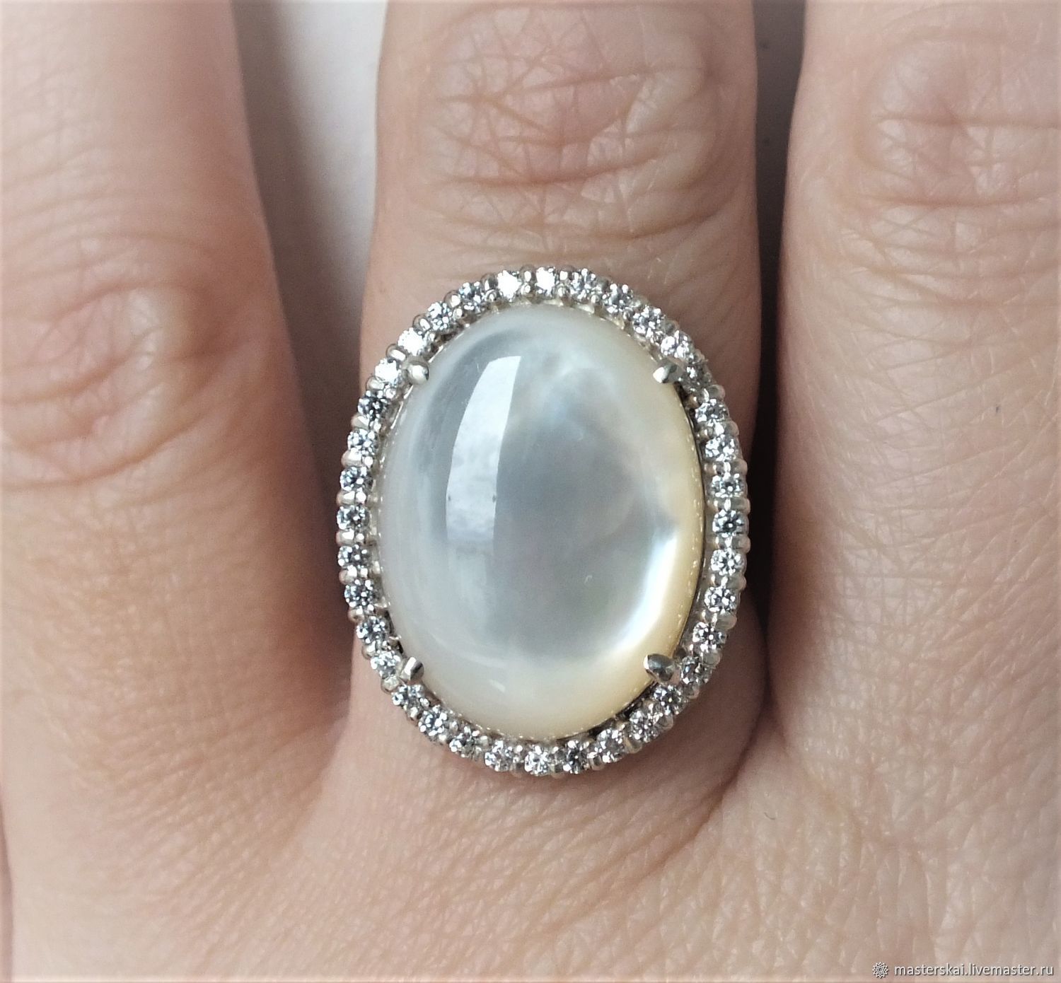 Ring: ' Persia' mother of pearl, silver, Rings, Moscow,  Фото №1