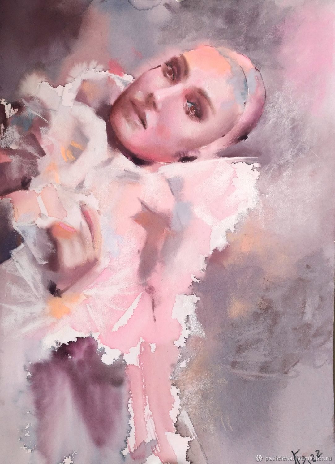 Картина пастель Розовая клоунесса, Картины, Южноуральск,  Фото №1