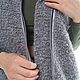 Жилет вязаный букле серый на молнии минимализм теплый. Жилеты. Svetlana_Knitting. Ярмарка Мастеров.  Фото №5