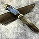 Нож БЕРКУТ, ламинированная дамасская сталь, карельская береза. Подарки для охотников и рыболовов. Кузница Ножей. Ярмарка Мастеров.  Фото №6