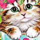 Схема для вышивки: Котёнок в чашке. Схемы для вышивки. Светлана 'Вышивка: алмазная,крестом'. Интернет-магазин Ярмарка Мастеров.  Фото №2