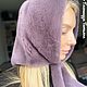 Косынка  на голову из меха норки «Пыльная сирень». Косынки. Татьяна Гогошидзе (tf_fur_workshop). Ярмарка Мастеров.  Фото №6