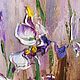 Mini paintings with irises. Landscape with irises. Three small paintings. Pictures. Zabaikalie. My Livemaster. Фото №5