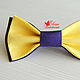 Бабочка галстук фиолетово-желтая, хлопок. Галстуки. Tarytie. Интернет-магазин Ярмарка Мастеров.  Фото №2