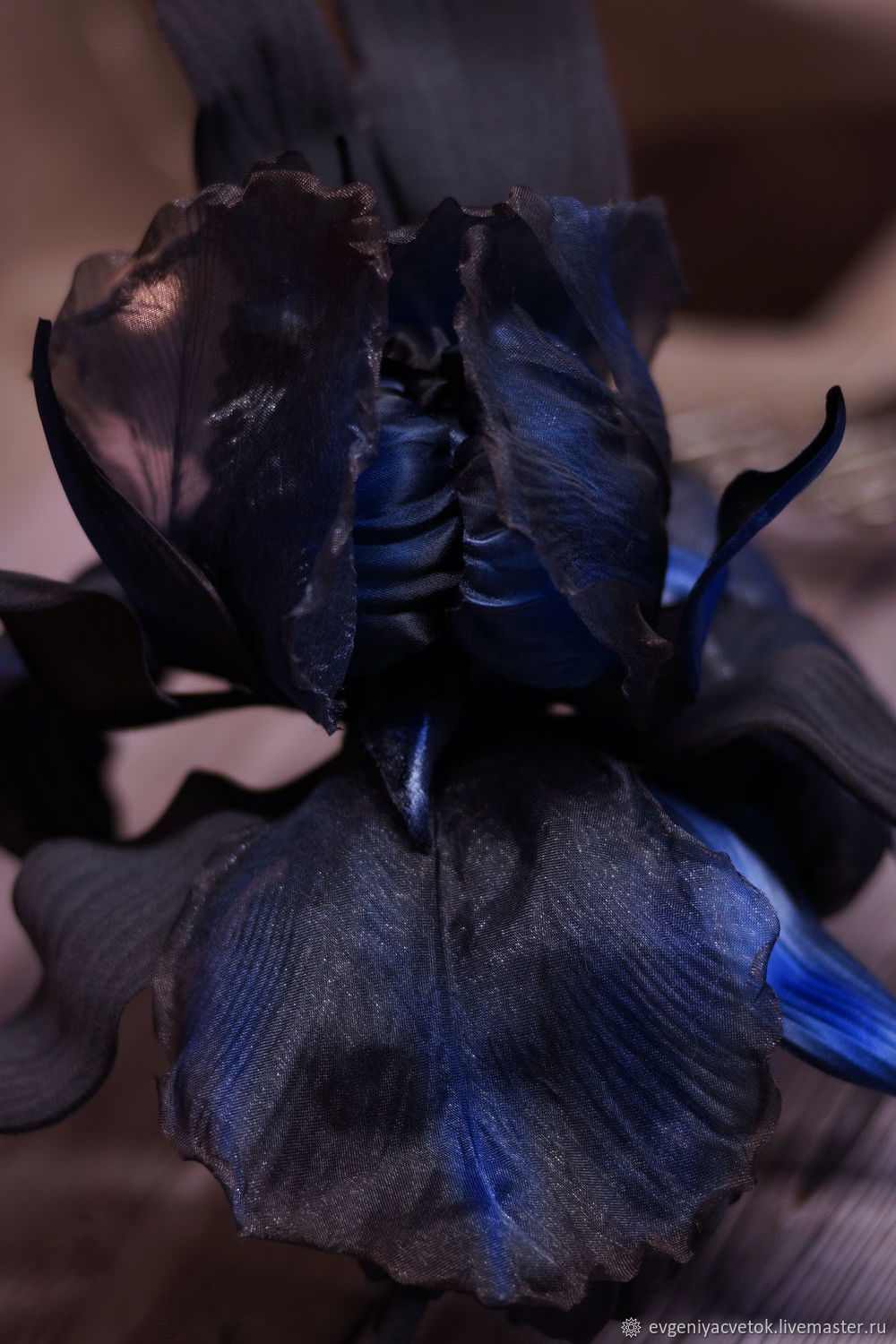 Ирис черный брошь 'Махаон большие цветы из ткани, Цветы, Нижний Новгород,  Фото №1