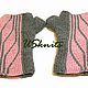 Knitted fingerless gloves gray pink. Mitts. UrbanStyleKnit (usknits). My Livemaster. Фото №4