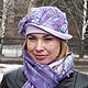 Валяная шляпка.Фиалковое утро, Шляпы, Новокузнецк,  Фото №1