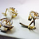 Комплект Золотое бриллиантовое кольцо серьги 585 пробы №2, Комплекты украшений, Ереван,  Фото №1