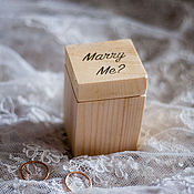 Деревянная коробочка для колец Mr Mrs