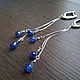 Silver and sapphire earrings. Earrings. Shop. My Livemaster. Фото №5