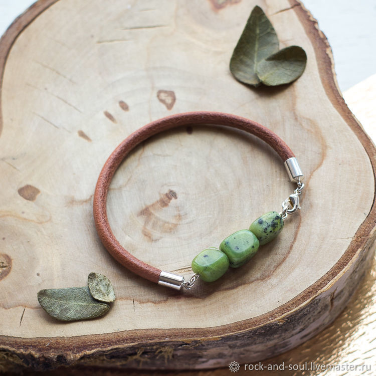 jade leather bracelet
