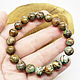 Bracelet made of green-brown jasper Light. Bead bracelet. Selberiya shop. Online shopping on My Livemaster.  Фото №2