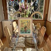 Салфетка Сорока, декор для столовой из хлопка по мотивам Васнецова