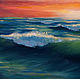 Order Picture sunset on the sea, oil on canvas 40h50. vestnikova. Livemaster. . Pictures Фото №3
