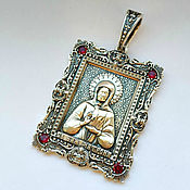Украшения handmade. Livemaster - original item St Matrona`s icon made of 925 sterling silver (I2). Handmade.