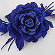 The colors of the skin.Decoration brooch hairpin AELITA.BLUE ROSES,. Brooches. Irina Vladi. My Livemaster. Фото №5