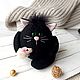 Soft toy black cat. Cat House, Stuffed Toys, Chaikovsky,  Фото №1