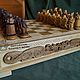El ajedrez y la mesa de los Vikingos. Chess. WOODMELODY. Ярмарка Мастеров.  Фото №4