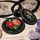 Pendant with handmade embroidery. Pendants. Anna's pretty things (flowertenderann). My Livemaster. Фото №6