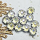 Rhinestones 8 mm Moonlit night with a curly bottom in a frame yellow. Rhinestones. agraf. My Livemaster. Фото №4
