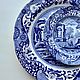  SPODE.Тарелки «Голубая Италия». Англия, Тарелки, Орел,  Фото №1