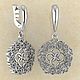 Abundance Wave earrings with a svadebnik, Amulet, Moscow,  Фото №1