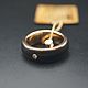 Gold ring with ebony and diamond 0,05 ct German Kabirski, Rings, Moscow,  Фото №1