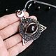Всевидящее Око (кулон wire wrap, бычий глаз). Кулон. В гостях у Феечки (Ирина) Wire Wrap. Интернет-магазин Ярмарка Мастеров.  Фото №2