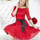 Set of 'Lady in red'. Dresses. Designer clothing Olesya Masyutina. My Livemaster. Фото №4