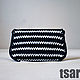 Black and white handmade clutch bag in Chanel style. Classic Bag. Crochet by Tsareva. Online shopping on My Livemaster.  Фото №2