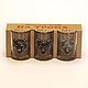 A set of stacks for three 'WOLF' (wolf's head on the stack), Shot Glasses, Zhukovsky,  Фото №1