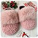 Тапочки с опушкой из экомеха. Тапочки. Sunny_funny_gifts. Ярмарка Мастеров.  Фото №4